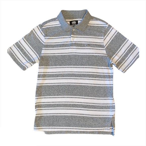 Ecko Unlimited Other - Ecko Unlimited Polo Shirt Gray White Stripes Size Small